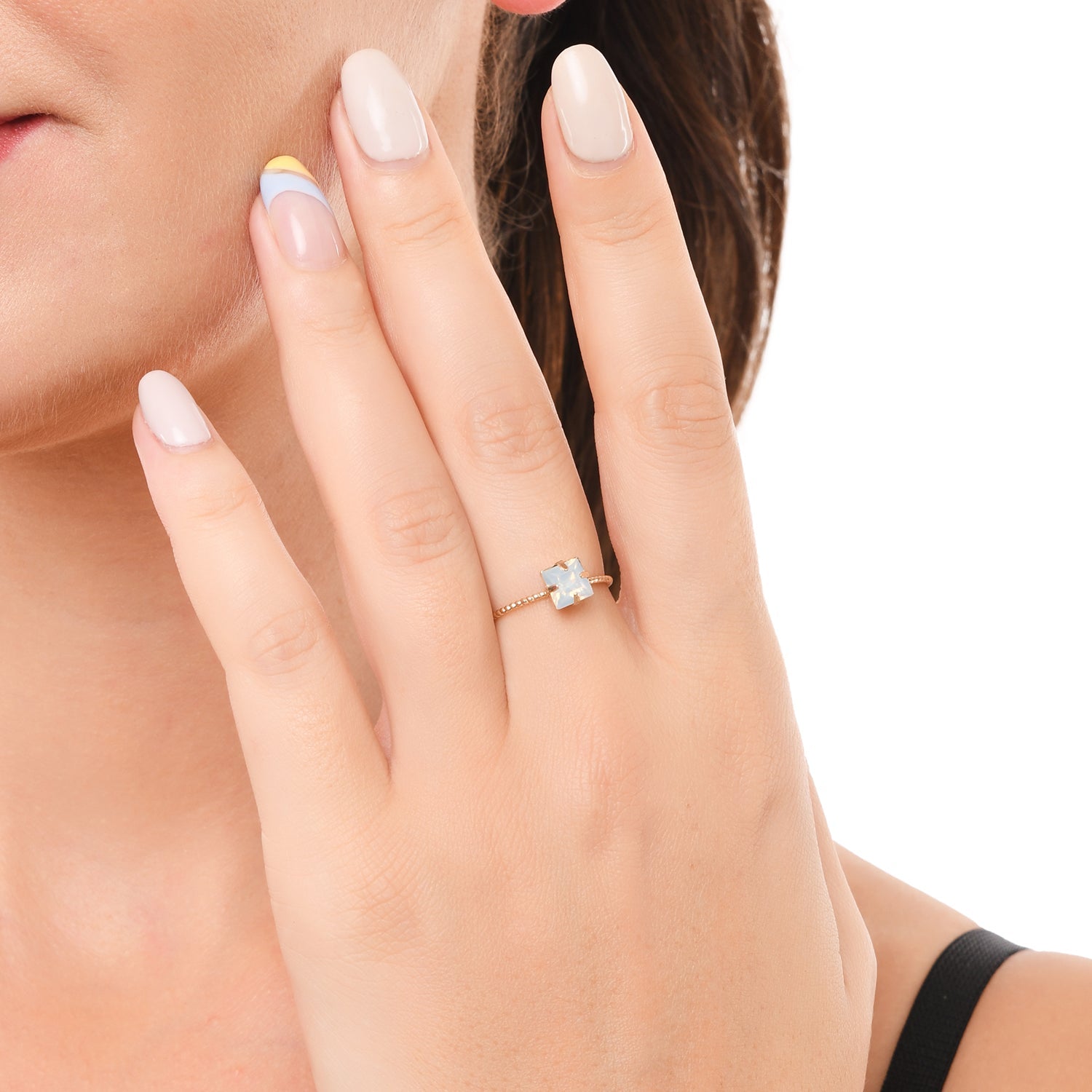Accessorize London Women'S Opal Stone Ring- Medium