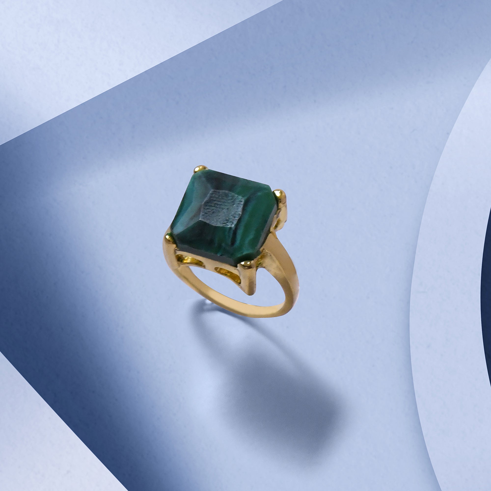 Accessorize London Women's green Willow Statement Stone Ring Large