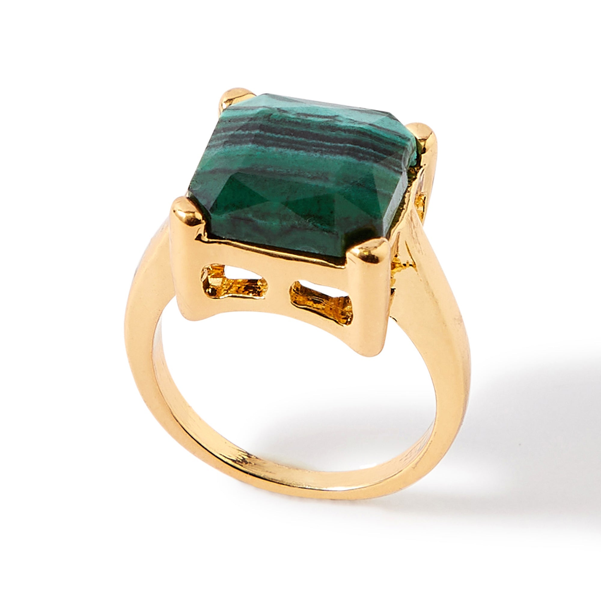 Accessorize London Women's green Willow Statement Stone Ring Large