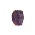 Accessorize London Women's purple Celestial Raw Cut Stone Statement Ring-Medium