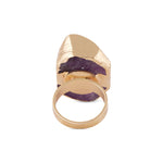 Accessorize London Women's purple Celestial Raw Cut Stone Statement Ring-Medium