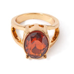 Accessorize London Women's orange Amber Statement Cocktail Ring-Medium