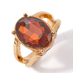 Accessorize London Women's orange Amber Statement Cocktail Ring-Medium