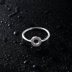 925 Pure Sterling Silver Sparkle Circle Ring For Women-Small