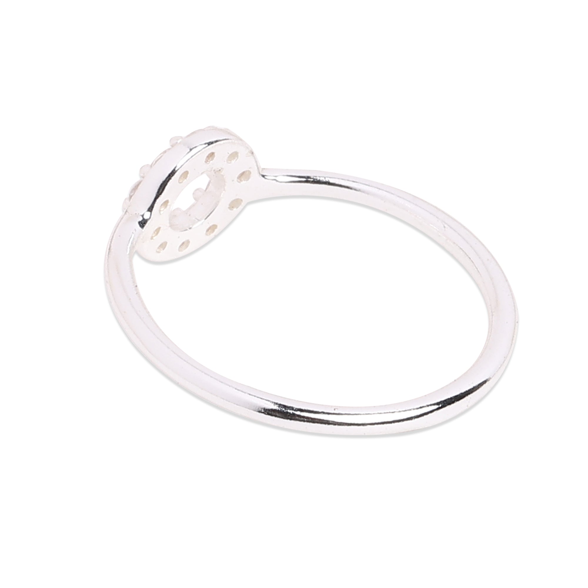 925 Pure Sterling Silver Sparkle Circle Ring For Women-Small
