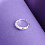 925 Pure Sterling Silver Croissant Ring For Women-Small