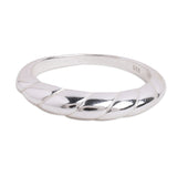 925 Pure Sterling Silver Croissant Ring For Women-Small