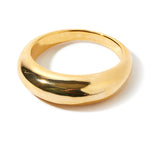 Real Gold Plated Chunky Band Ring For Women By Accessorize London Small
