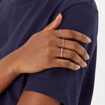 Platinum Plated 3 Pack Stacking Rings For Women By Accessorize London