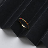 Real Gold Plated Rainbow Eternity Ring For Women By Accessorize London Medium