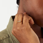 Real Gold Plated Z Healing Stone Ring For Women By Accessorize London-Medium