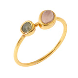 Real Gold Plated Z Healing Stone Ring For Women By Accessorize London-Large