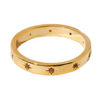 Real Gold Plated Z Rainbow Star Station Ring For Women By Accessorize London-Small