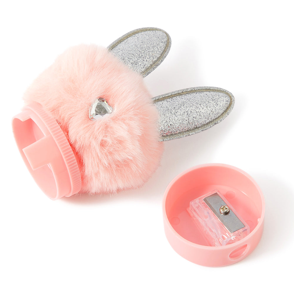 Accessorize London Girl's Pink Bunny Pom Sharpener