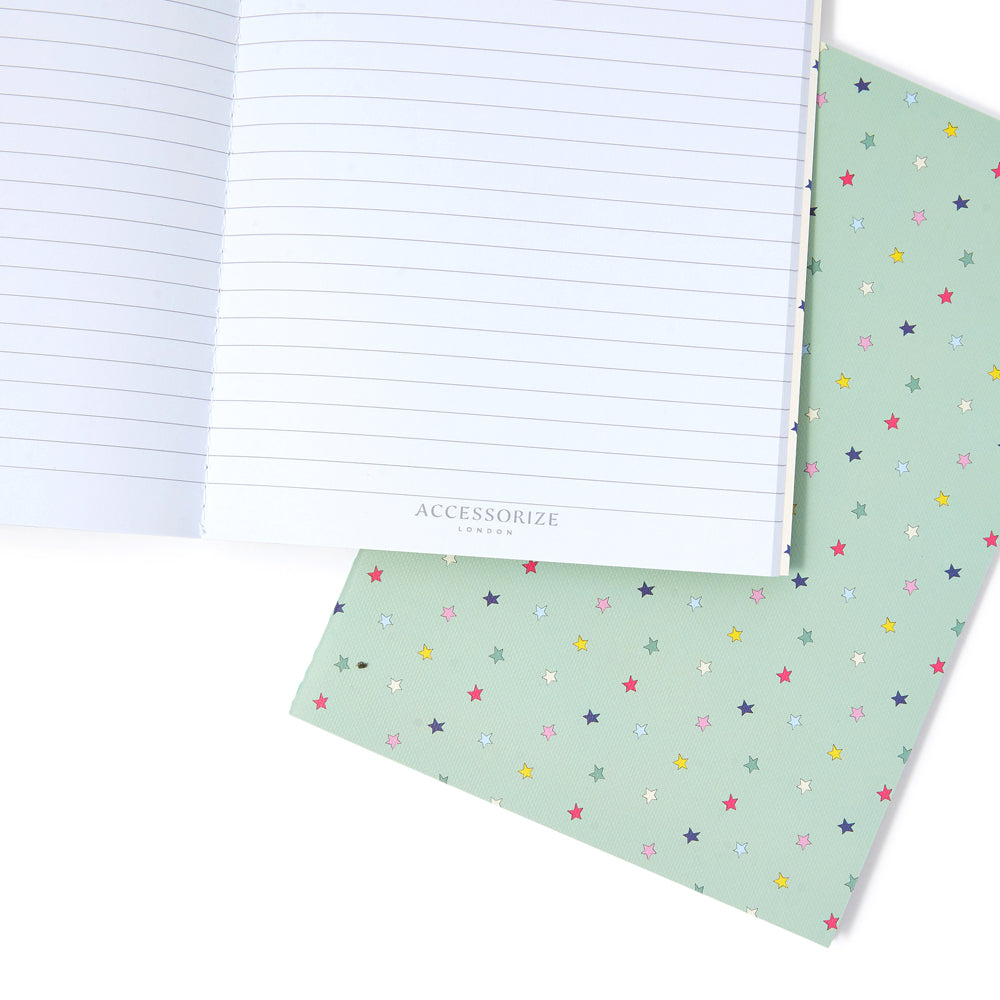 Accessorize London Girl's White London Print Notebook Pack Of 2