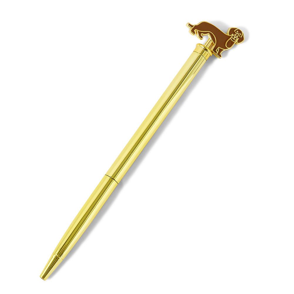 Accessorize London Girl's Gold Sausage Dog Pen