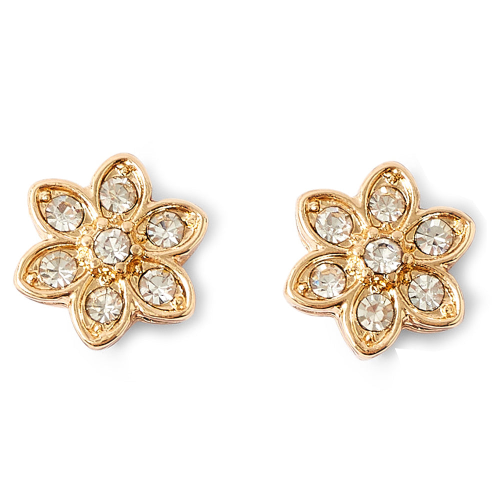 Accessorize London Women's Sparkle Flower Stud Earring Crystal