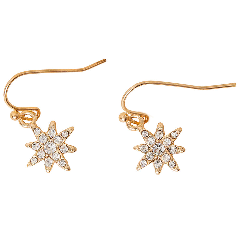 Accessorize London Women's Crystal Sparkle Star Short Drop Earring