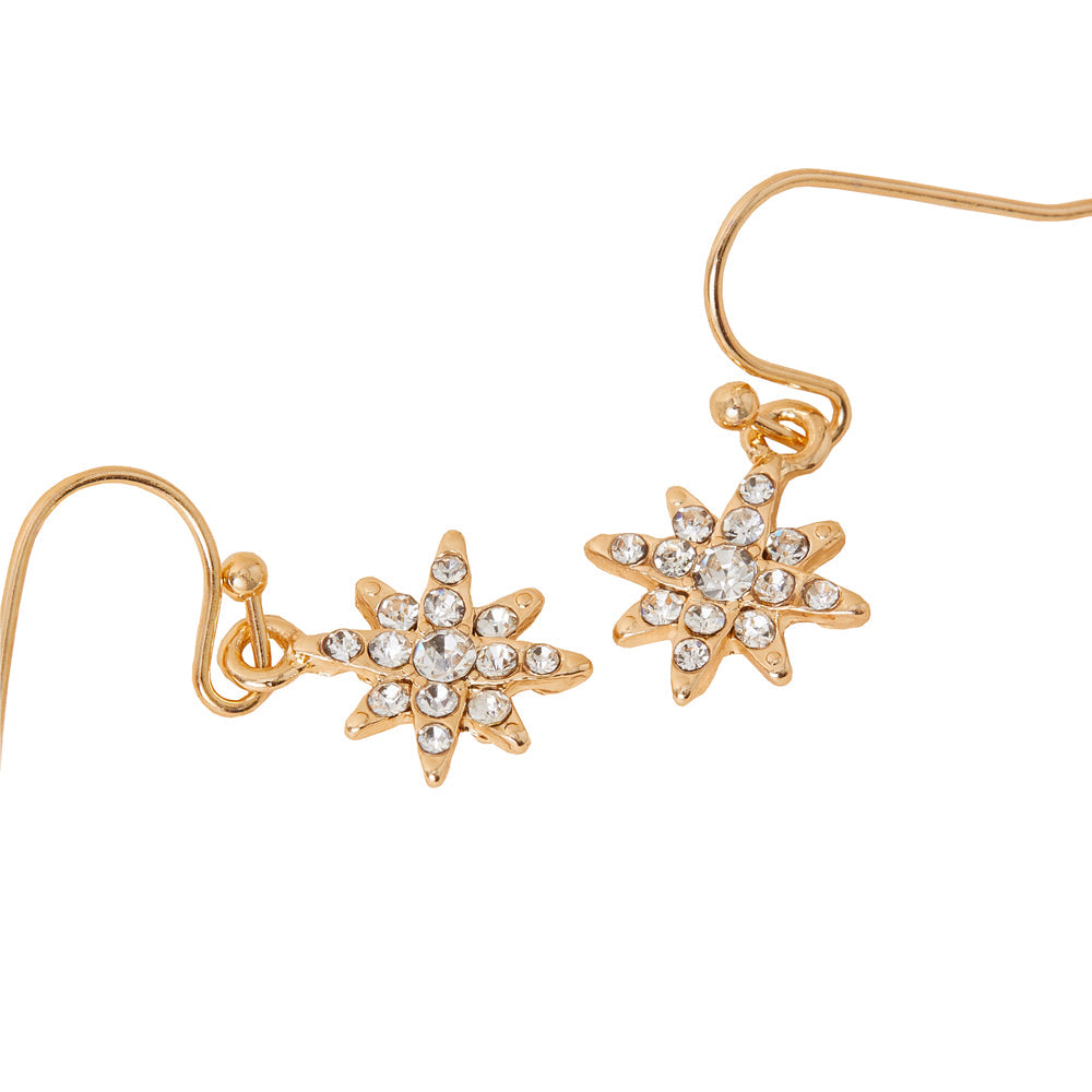 Accessorize London Women's Crystal Sparkle Star Short Drop Earring