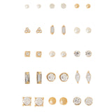 Accessorize London Women's Crystal Set of 15 Sparkle Stud Earring