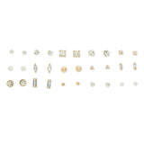 Accessorize London Women's Crystal Set of 15 Sparkle Stud Earring
