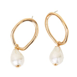 Accessorize London Women's Oversized Circle Pearl Drop Earring
