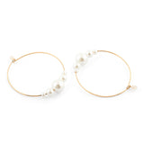 Accessorize London Women's Oversized Pearl Hoop Earring pearl