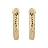 Accessorize London Women's Gold Textured Tube Hoops