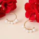 Pearl Hoop Earrings