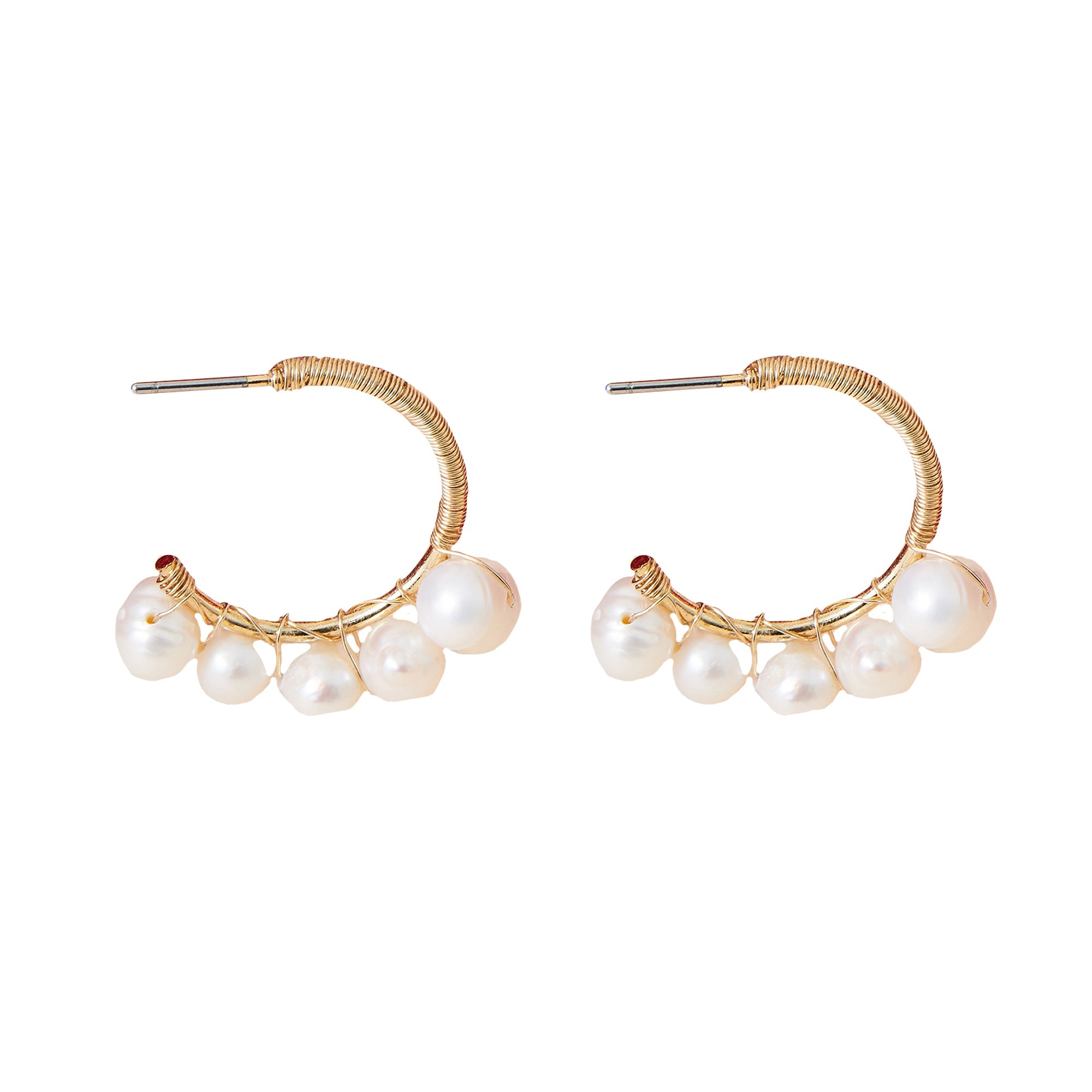 Pearl Hoop Earrings