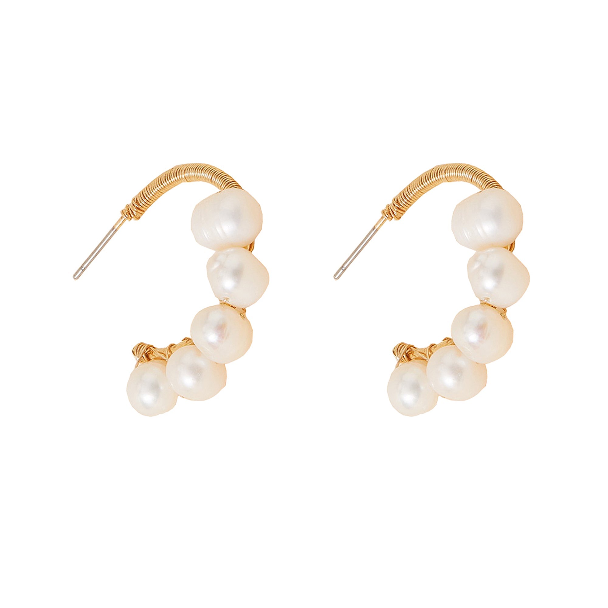 Pearl Hoop Earrings