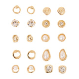 Accessorize London Women's pearl set of 10 Pearl Stud Earring Set