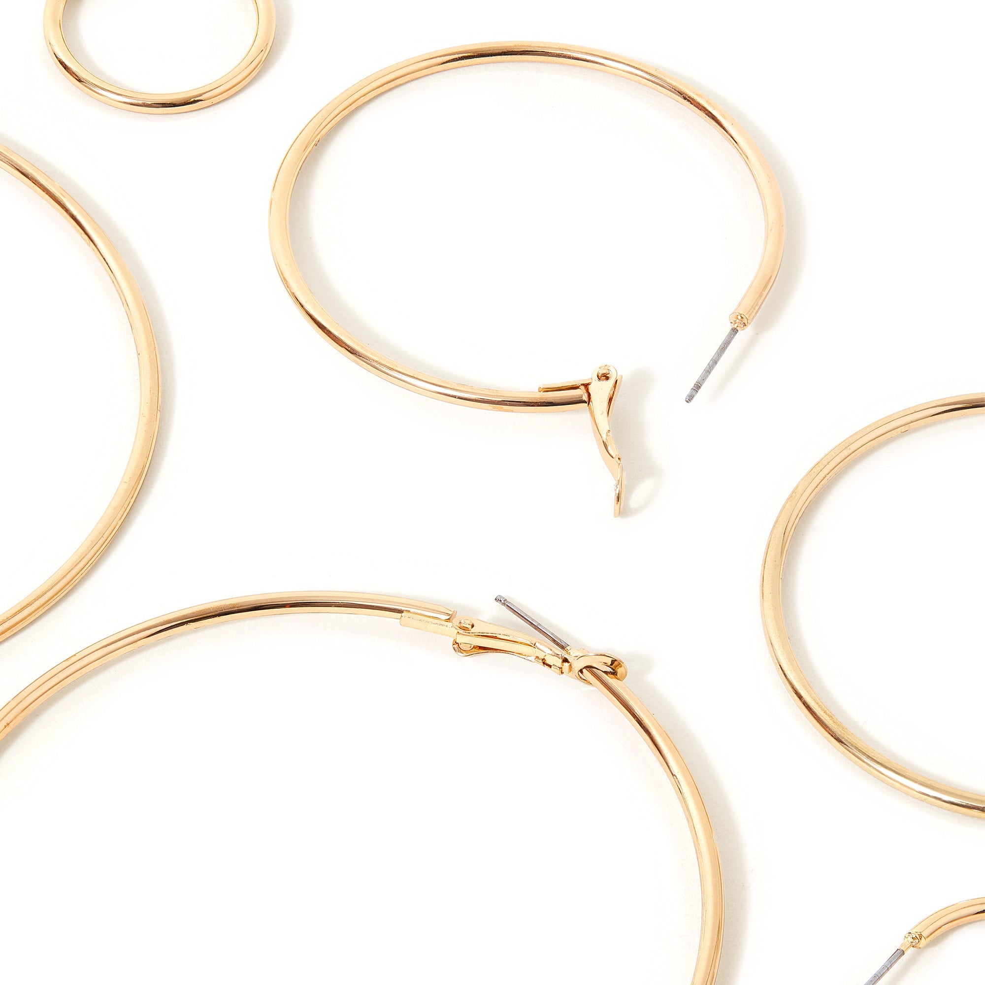 Accessorize London Women's Gold Simple Hoop Multipack Of 3