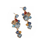Accessorize London Women's Multi Eclectic Stone Statement Earring