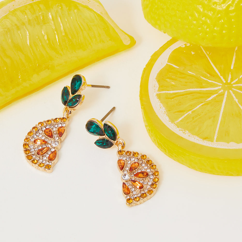 Accessorize London Women's Orange Orange Slice Drop Earring