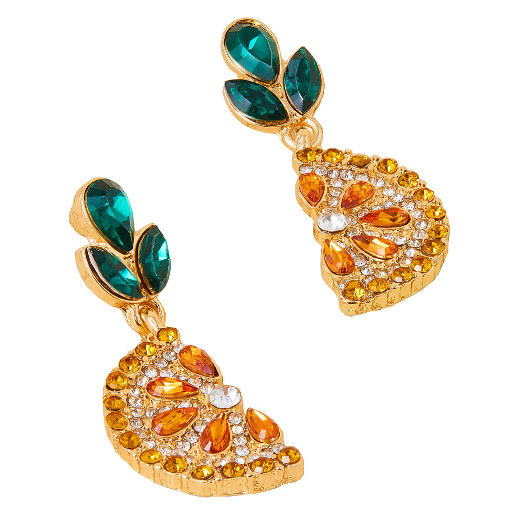 Accessorize London Women's Orange Orange Slice Drop Earring