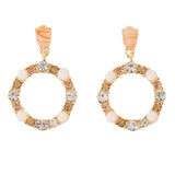 Accessorize London Women's Orange Eclectic Stone Circle Short Drop Earring