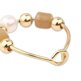 Accessorize London Women's Orange Beaded Hoop Earring Pack