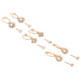 Accessorize London Women's 6 Sparkle Stud And Hoop Earring Pack Pink