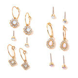 Accessorize London Women's 6 Sparkle Stud And Hoop Earring Pack Pink