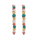 Accessorize London Women's Multi Statement Beaded Hoop Earring