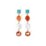 Accessorize London Eclectic Long Drop Earrings