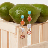 Accessorize London Eclectic Long Drop Earrings