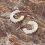 Accessorize London Women's Silver S Chunky Fan Hoop Earring