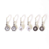 Accessorize London Women's 3 Pearl Hoop Earring Pack