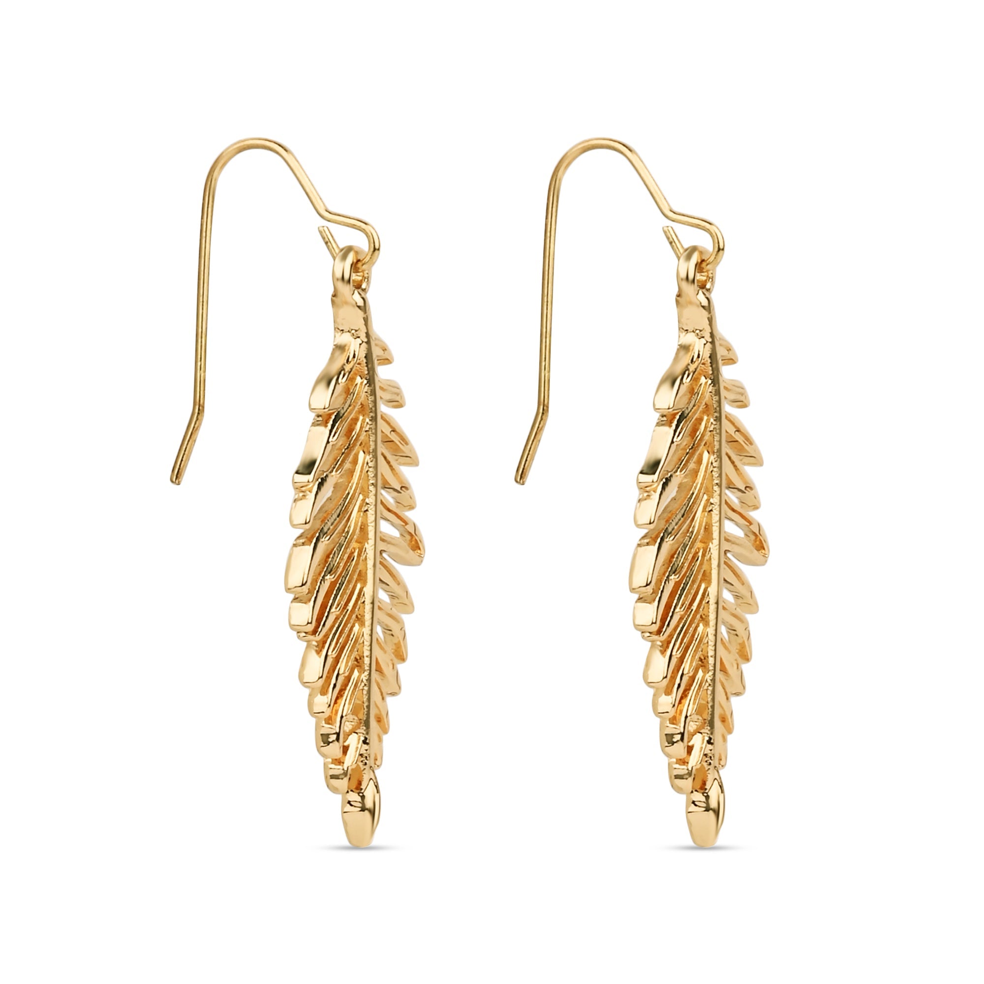 Accessorize London Women's Gold Leaf Drop Earring