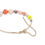 Accessorize London Women's Multi Neon Beaded Hoop Earring
