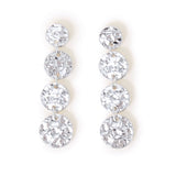 Accessorize London Women's Silver Hammered Metal Circle Drop Earring