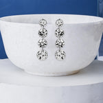 Accessorize London Women's Silver Hammered Metal Circle Drop Earring