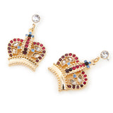 Accessorize London Women's Multi Crown Short Drop Earrings